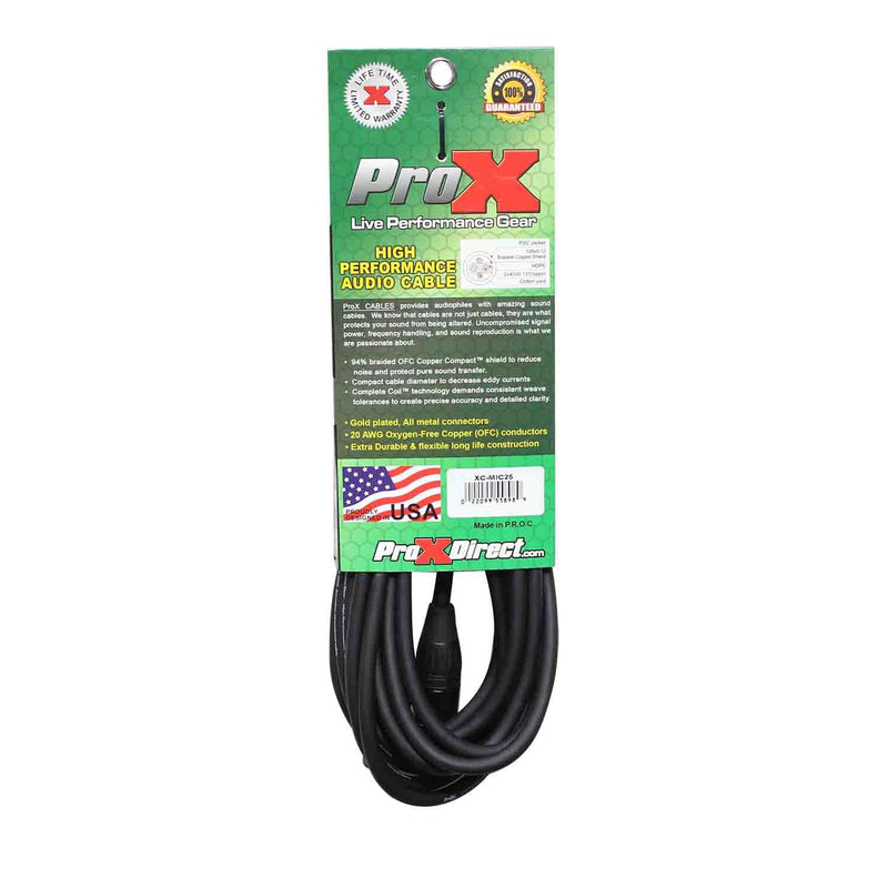 [AUSTRALIA] - Prox XC-MIC2525 Ft. Balanced XLR-F to XLR-M High Performance Microphone Cable 
