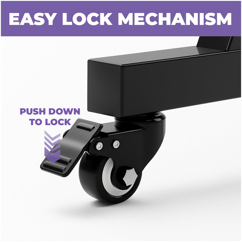 Liquid Stands Keyboard Stand Caster Wheels Set of 4 Replacement Locking Heavy Duty Wheels with Brake - Piano Stand Parts and Accessories