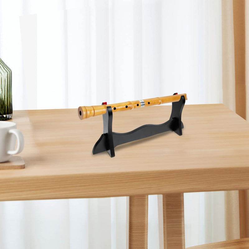 Stand Desktop Stand Flute Display Stand Flute Display Holder Display Stand Flute Storage Rack Felt Padded Holder Flute Stand Black 37x16.5cm