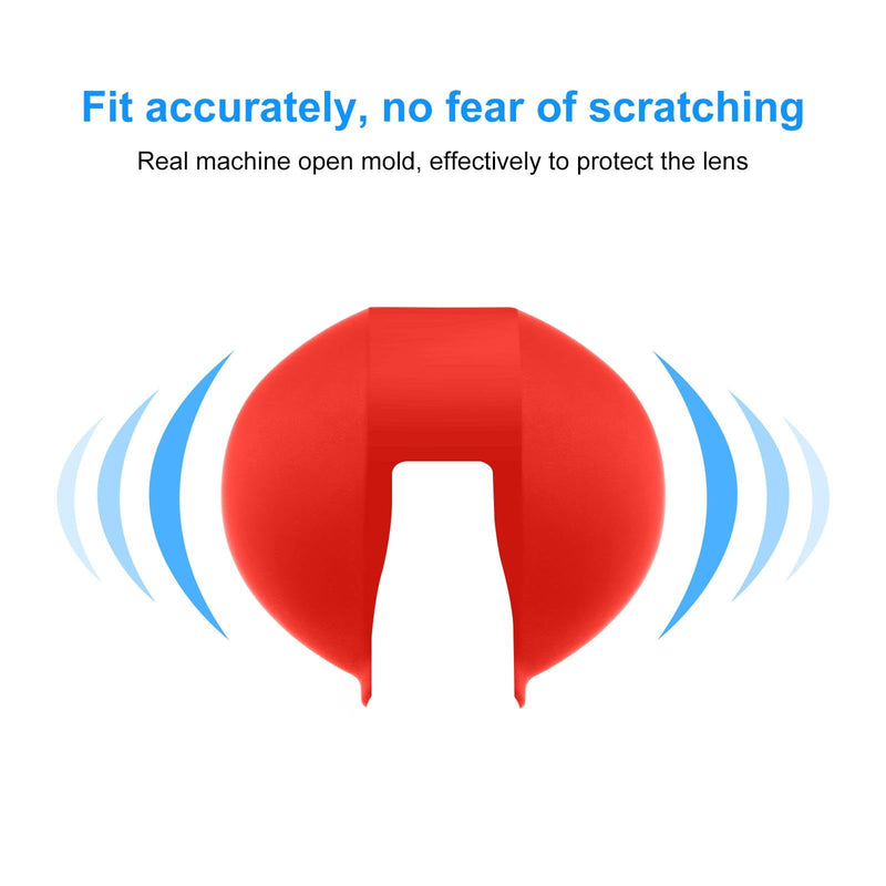 Insta 360 X5 Invisible Dive Case Lens Guard, Silicone Lens Cover Protector for Insta360 X5 Diving Case Lens Cap, Action Camera Accessories (Red) Red