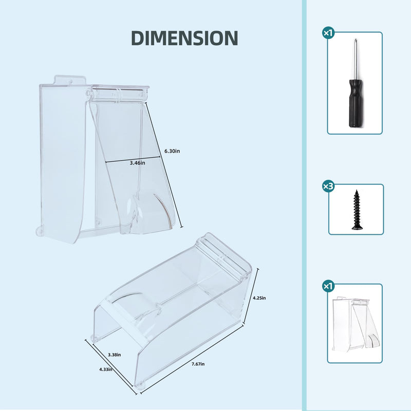 Clear Gate Outdoor Keypad Cover,Flip Access Control Rain Cover，Doorbell rain cover Compatible for Ring Doorbell/Lock Keypad/Attendance Machine/Door Keypad