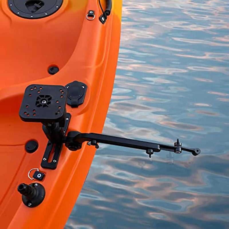 Kayak/SUP Transducer Mounting Arm with Marine Electronics Fish Finder Base | Fish Finder Base Adapter Mount for Kayak Canoe Fish Finder Installation and Fixing