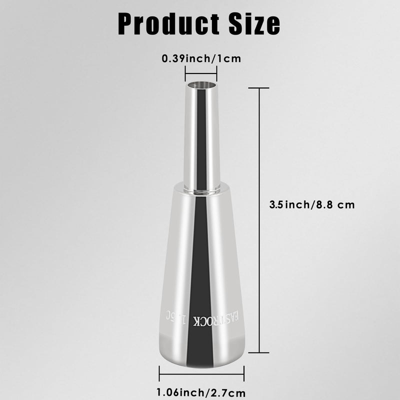 EASTROCK Trumpet Mouthpiece1.5C Trumpet Mouthpiece Brass Bullet Shape Instrument Accessories Silver