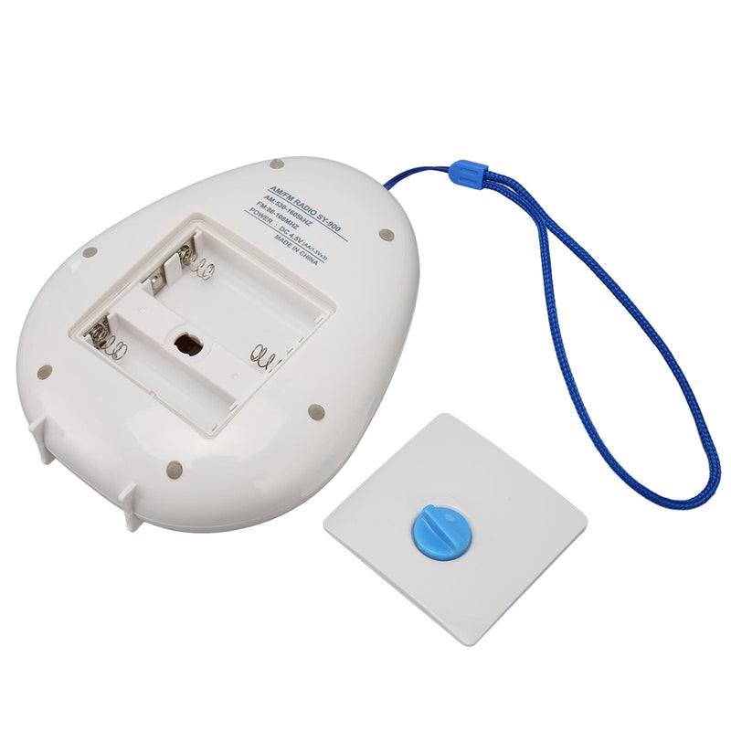 AM FM Shower Radio, Waterproof Portable Shower Radio ABS Material, Built in Speaker, FM AM Receiver, Easy, for Bathroom or On The