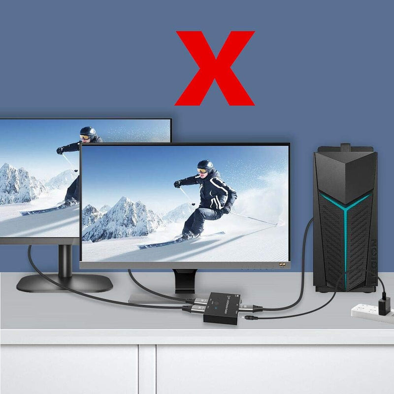[AUSTRALIA] - DisplayPort Switch Splitter, Bi-Directional DP 1.4 2 in 1 Out/1 in 2 Out Switcher, Support 8K @ 30Hz 4K @ 120Hz Splitter Converter for Multiple Source and DisplaysPort 