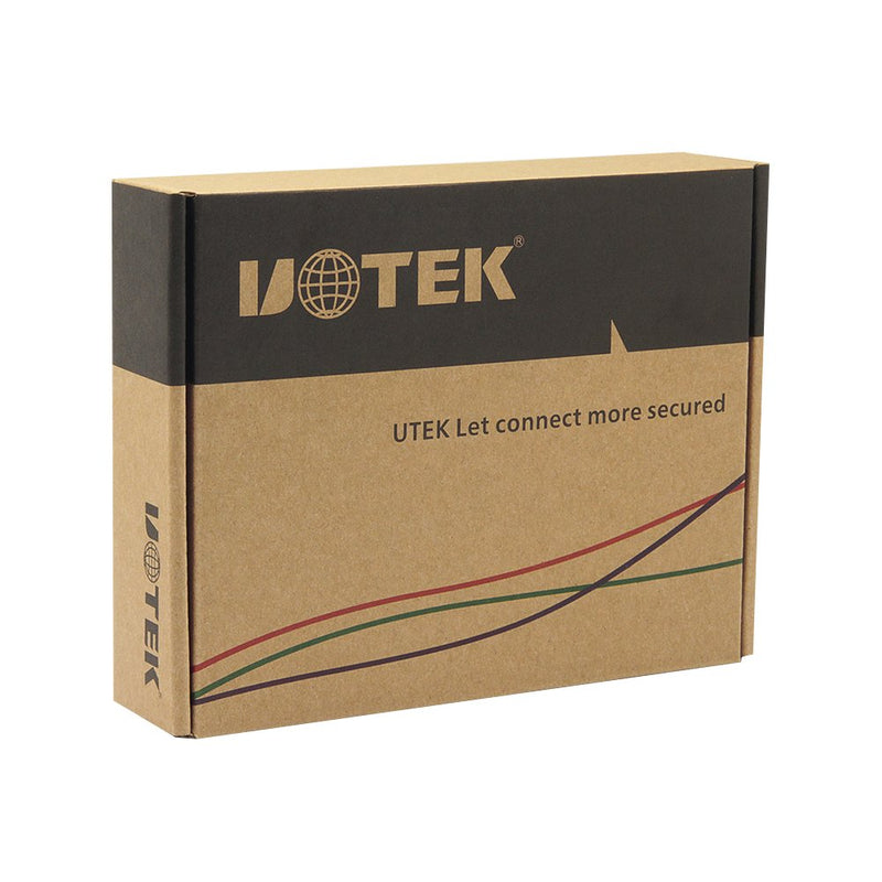 USB to 2 Ports RS232 Converter Adapter, DB9 pin Adopts UK FTDI Chipset, Win XP/Vista/7/8/10/CE/Mac/Linux Supports 4.9ft Length UT-8812