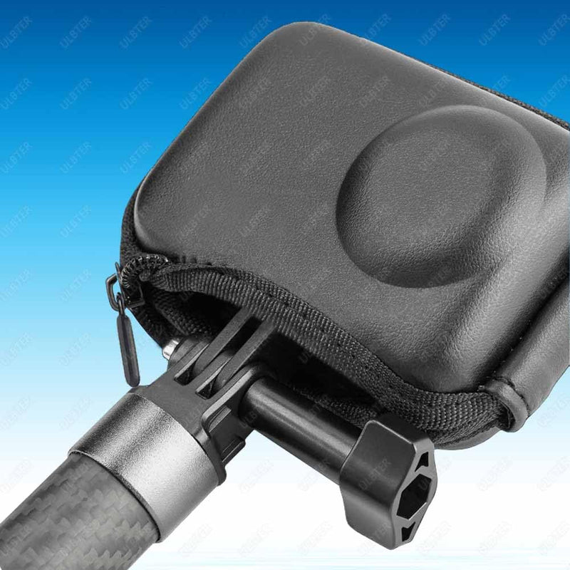 [AUSTRALIA] - Mini Bag Case for DJI OSMO Action 5 Pro/Action 4 / Action 3 Camera + Rubber Lens cap Cover [1+2 Pack], Carrying Portable Storage boxes Accessory 