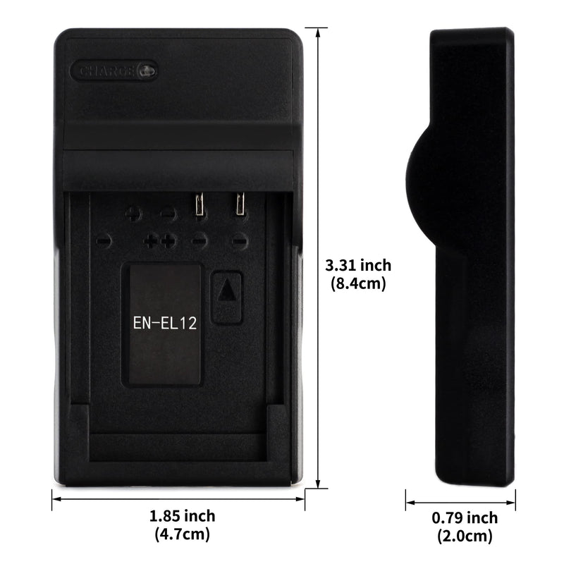 [AUSTRALIA] - EN-EL12 USB Charger for Nikon Coolpix AW130, AW100, AW120, AW110, S6200, S6300, S8100, S8200, S9100, S9300, S9500, S9900 Camera and More 