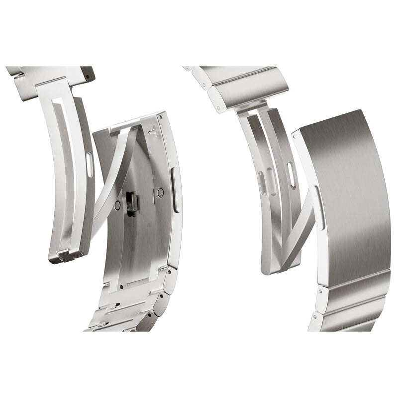 LDFAS for Galaxy Watch 9 Bands 44mm, (2026) Titanium Metal Watch Band with Hidden Buckle Classic Style Compatible for Samsung Galaxy Watch 8 40mm 47mm Band Silver