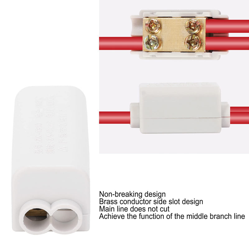2-Piece Terminal Blocks High Performance Main Divider T Shape 1-in-2-Out Wiring Terminal Block Quick Splice Terminal Blocks Cable Connection Zk-1310 1000V 80A with Insulation Shell