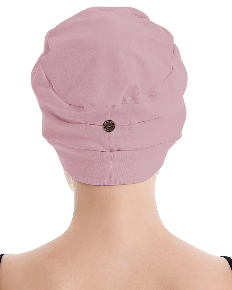 osvyo Cotton Chemo Headwear for Women with Cancer and Hair Loss, Cotton Hat, Lightweight Headwear, Sealed Packaging HELL-APRICOT-BLUSH