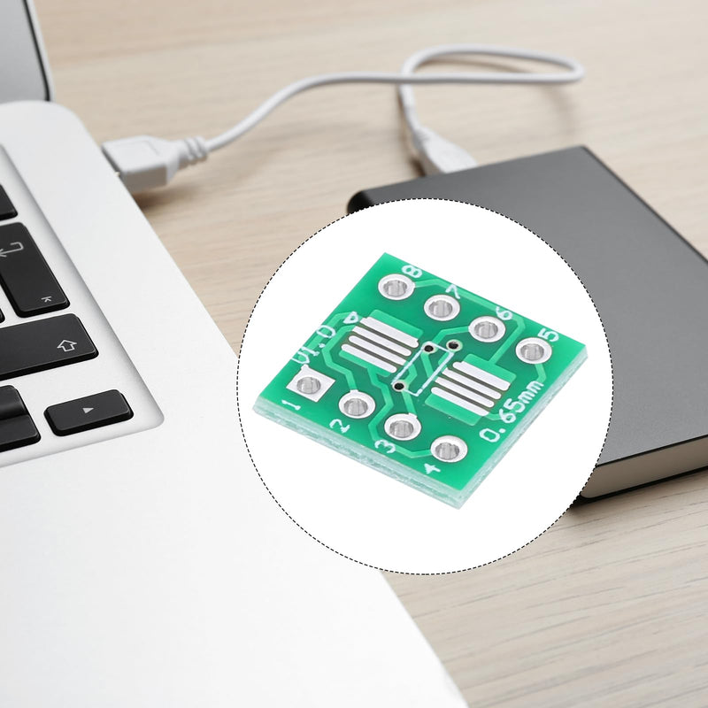 [AUSTRALIA] - QUARKZMAN 15pcs SOIC-8 to DIP-8 Slim Adapter 12x12mm 8 Pin Double Sided Prototype Connector Green PCB Converter Pin Board Adapter SO SOP8 to DIP8 