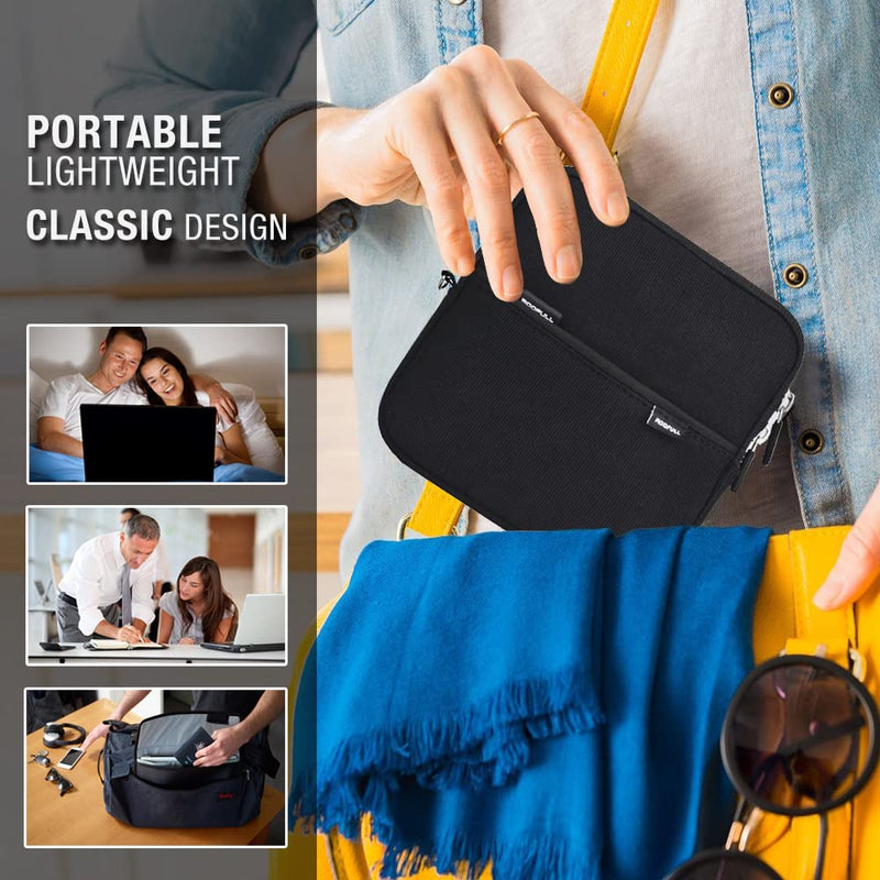 ROOFULL External CD DVD +/-RW Drive USB 3.0 Type-C DVD CD ROM Optical Disc Drive Reader Writer Burner Portable DVD Player with Protective Carrying Case for Laptop PC Windows 11/10 Mac MacBook Linux 2 In 1 Drive with Carrying Case