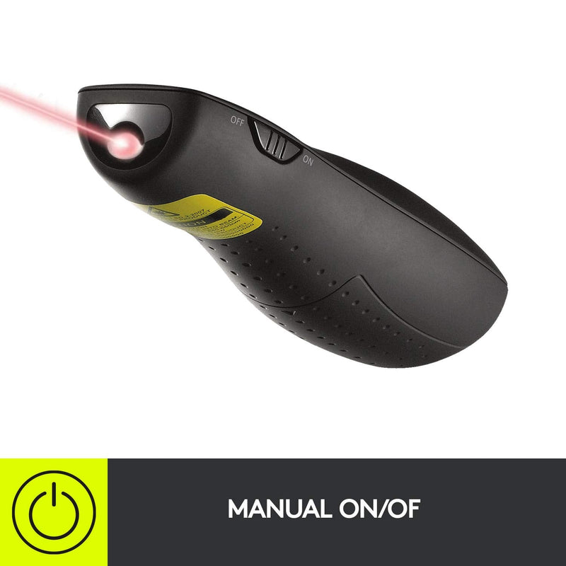 Logitech Wireless Presenter R400, Wireless Presentation Remote Clicker with 50 ft Red Laser Pointer 910-001356 1 Count
