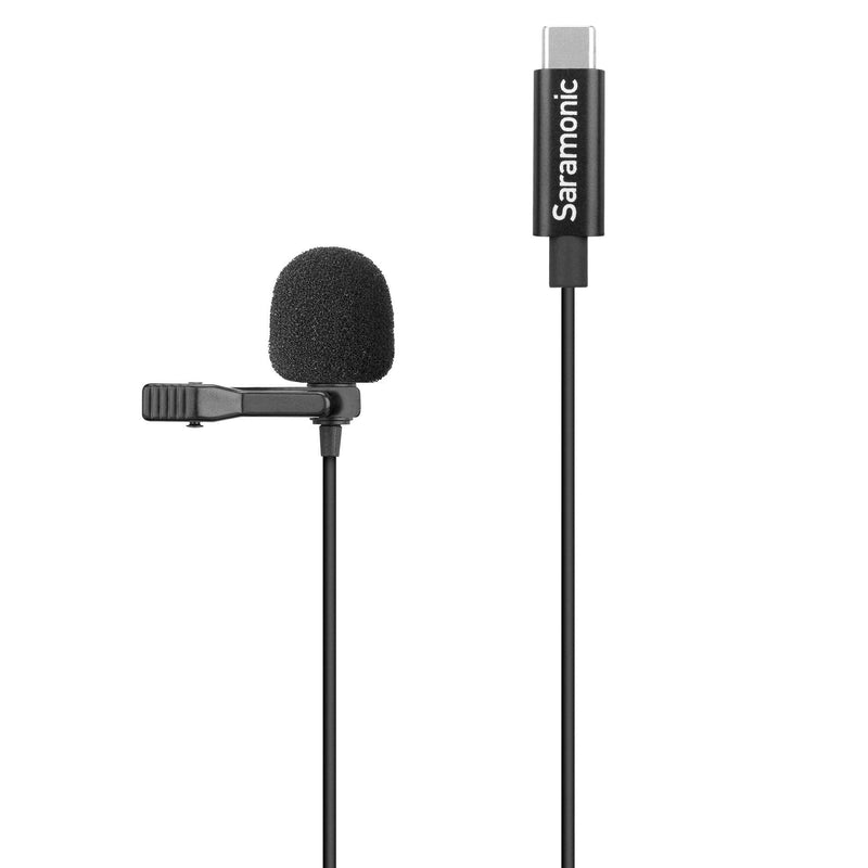 Saramonic LavMicro U3A USB-C Lavalier Microphone for iPhone 15, Android, new iPad, Computers & more with 6.6' Cable & 90˚ Adapter for Vlogging, Interviews, YouTube, TikTok, Live Streaming USB-C - 6.6'