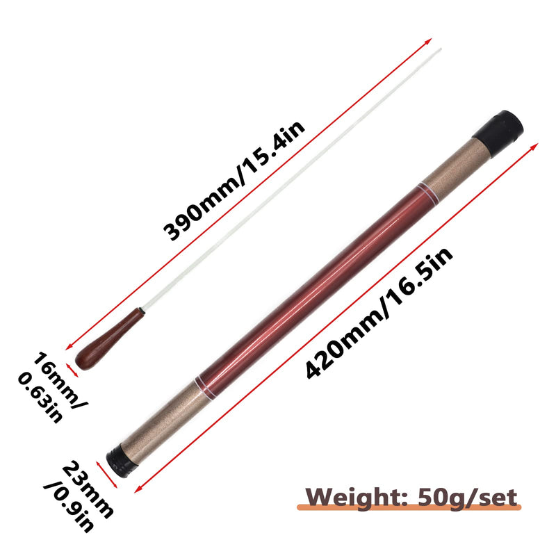 15 Inch Music Conducting Baton with Case, Orchestra Baton Band Conductor Baton, Rosewood Handle Conductors Baton, Music Conductor Stick Wand