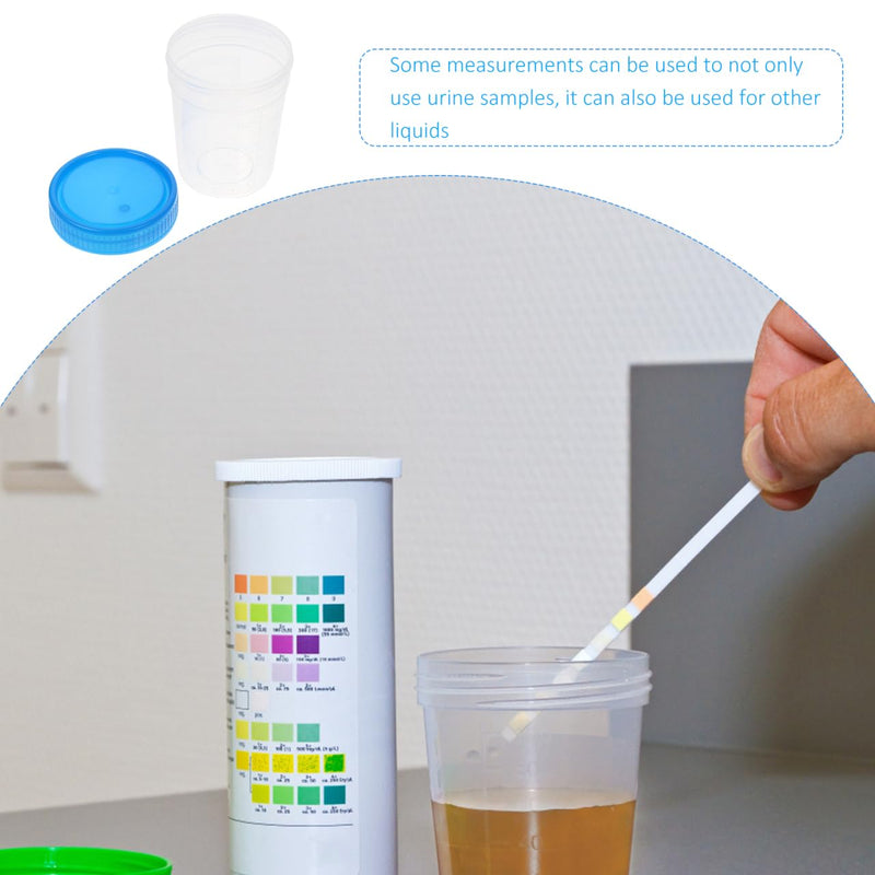 iplusmile 10 Pieces Urine Cups - 120 ml Sample Cup with Screw Lid Urine Sample Cup Urine Sample Cups Bottle with Graduated for Home Laboratory (Random Colour)