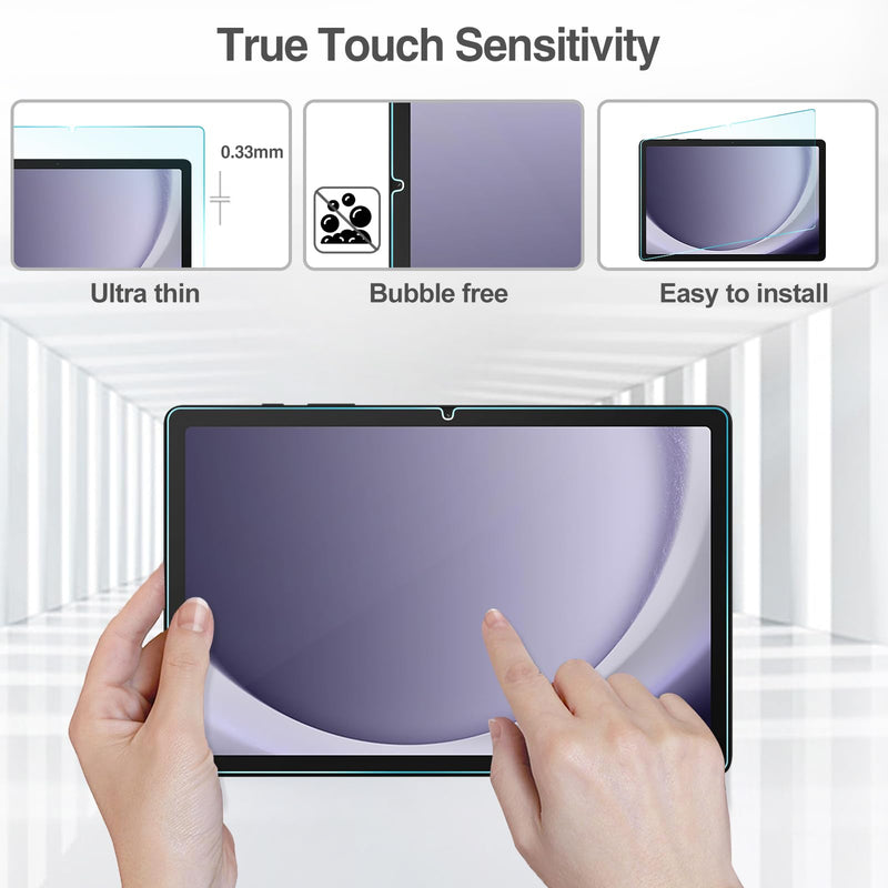 2 Pack Screen Protector for Galaxy Tab A9 Plus 11 Inch 2023, HD Tempered Glass 9H Film Guard for 11" Tab A9+ 5G Tablet (SM-X210/X216/X218) 2