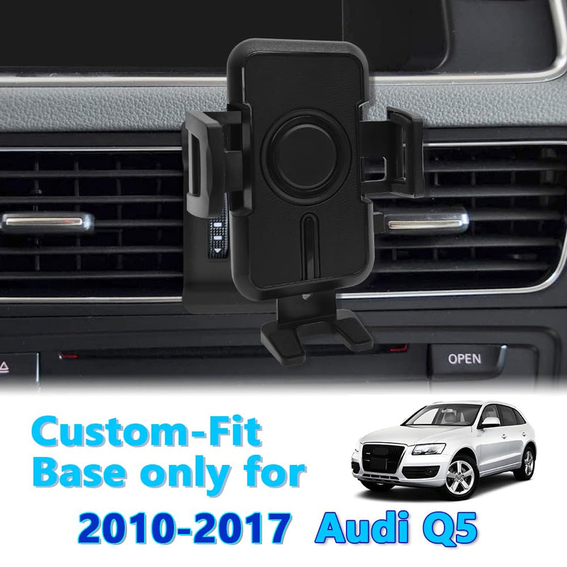WAAPAK Car Phone Holder Mount 2010-2025 Audi Q5 SQ5 Auto Accessories Interior Decoration Smartphone Thick Case Cradles Navigation Bracket iPhone (Audi-Q5-10-17) Audi-Q5-10-17
