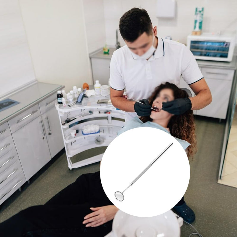 [AUSTRALIA] - ieron 2 Pieces Stainless Steel Dental Mirror, Surgical Professional Dentist Mirror, Mouth Mirror, Oral Care Checking Instrument and Eyelash Extension 