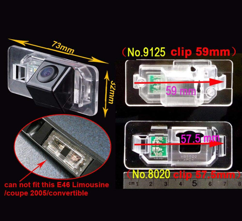 Waterproof Backup Camera Color Car Rear View Camera 170 Degree Viewing Angle License Plate Night Vision for e46 e39 E90 E60 e53 e70 X1 X3 X5 X6 M3 530i 535li 520i