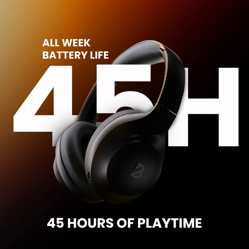[AUSTRALIA] - ClearCall 70 - Bluetooth Headphones with Microphone for Work - Removable Boom Mic - Over Ear Office Wireless Headsets for Computer, Wireless Headphones Mic, Bluetooth Headset with Microphone for PC Black 