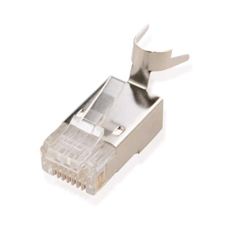 Cable Matters 50-Pack RJ45 Shielded Modular Plugs with Strain Relief Boots & Modular RJ45 Crimp Tool (Ethernet Crimper)