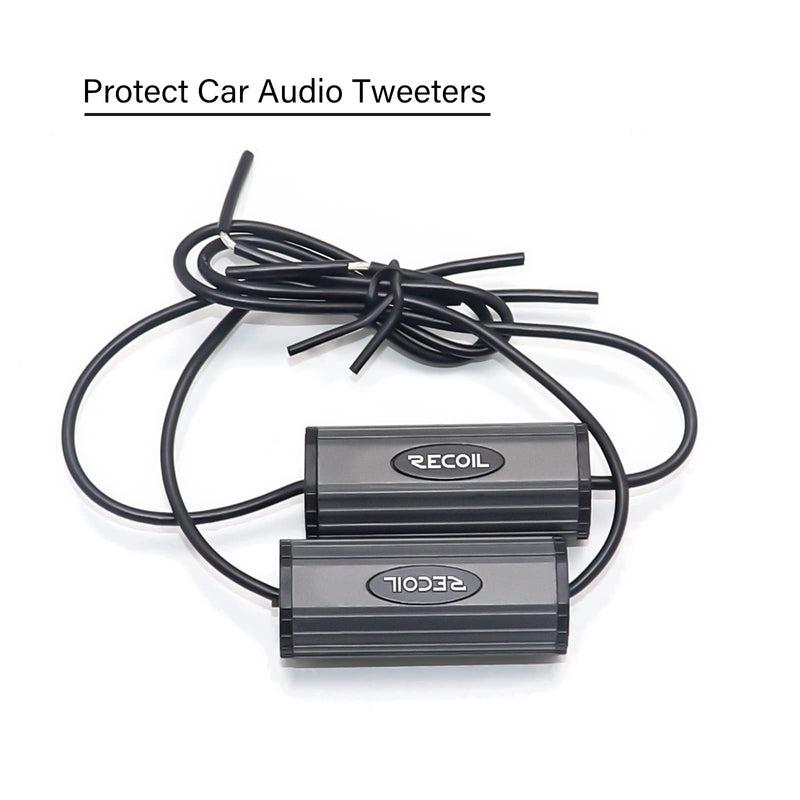 RECOIL BB-T Bass Blocks Designed to Protect Car Audio Tweeters, Eliminate Frequencies 0-5.6kHz at 4Ohms, Pair Protect Tweeter