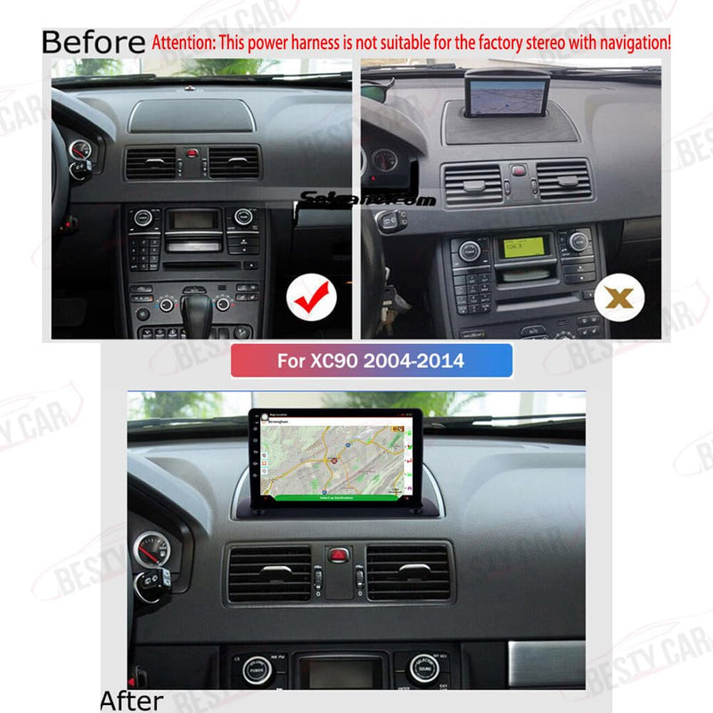 16pin Car Stereo Radio Power Retrofit Wiring Harness Cable Adapter fits for XC90 2004-2014