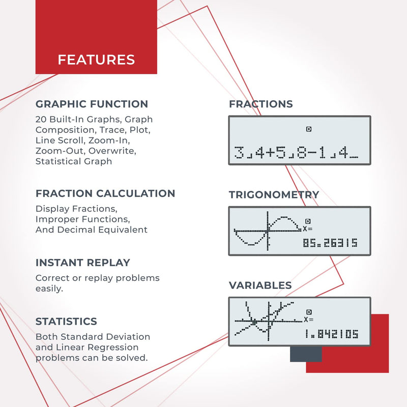 CATIGA Scientific Calculators with Graphic Functions, Graphing Calculators with Multiple Modes, Scientific Calculators for Students, High School or College Courses, Calculadora Cientifica, CS-229 Black