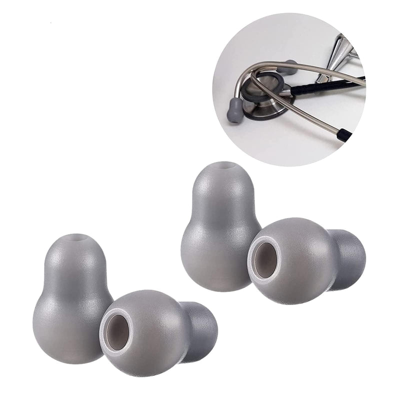 Stethoscope Ear Tips Replacement for Littmann Stethoscopes Compatible with MDF Stethoscope Ear Pieces Classic 3 Cardiology 3 & Cardiology 4, Cardiology III & IV & Littmann Stethoscope Parts (Grey)