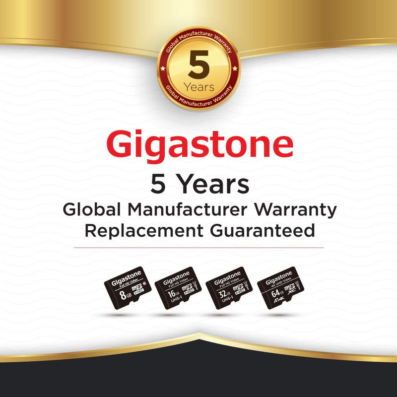 [Gigastone] 64GB 5-Pack Micro SD Card, 4K UHD Video, Surveillance Security Cam Action Camera Drone Professional, 90MB/s Micro SDXC UHS-I A1 Class 10, with Adapters MSD 64-1-5PK