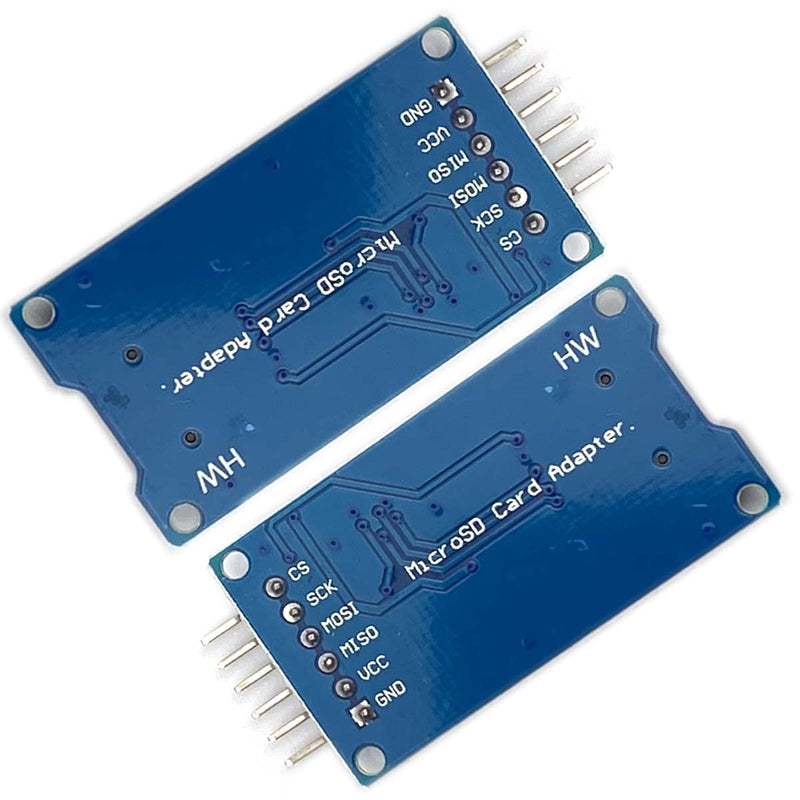 Kiro&Seeu 2pcs Micro SD Card Module Storage Board 6-pin TF Card Memory Adapter Reader Module SPI Interface Compatible with Ar-duino Raspberry Pi