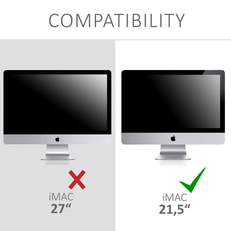 kwmobile Monitor Cover Compatible with Apple iMac 21.5" - Monitor Cover Dust PC Screen Protector - Black