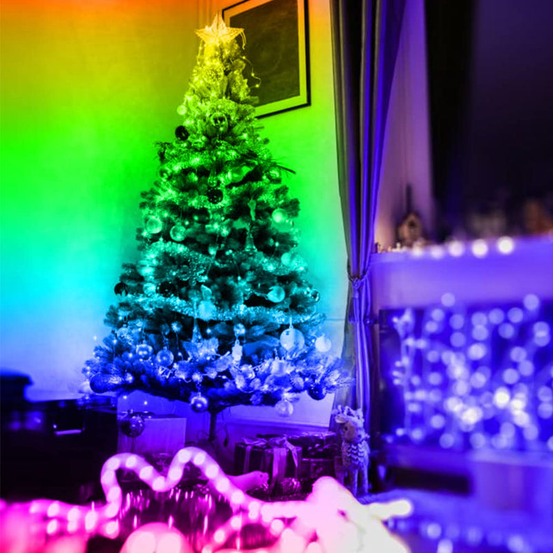 [AUSTRALIA] - RUISHINE Battery Operated LED Strip Lights 32.8ft, Battery Powered Led Strip Lights for Bedroom Color Changing APP Remote, USB Led Lights for TV, Room, Kitchen, Party 