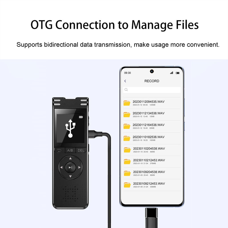 [AUSTRALIA] - 128GB Digital Voice Recorder with Playback Upgraded Voice Activated Recording with Premium Noise Reduction Dictaphone Device Perfect for Lectures Meetings Interviews 
