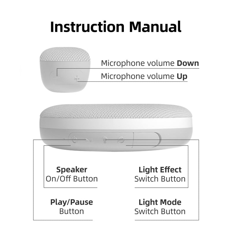 EZVALO Karaoke Machine, Portable Bluetooth Shower Speaker with 2 Wireless Microphones and Lights for Adults, Birthday Gifts for Girls Family Home Party