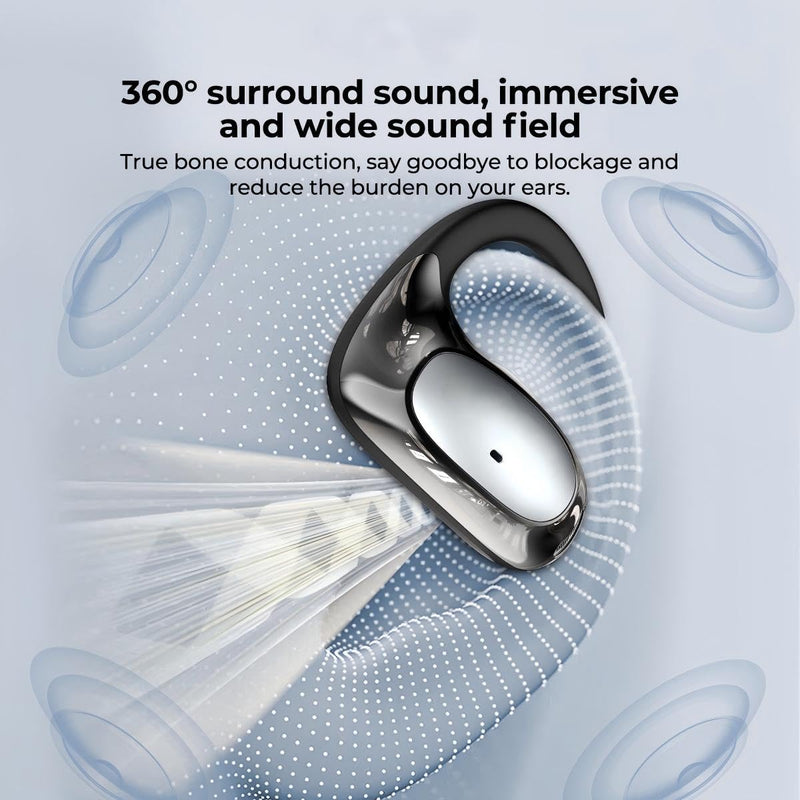 NE35 Open Ear Earbuds Bluetooth 6.0 Headphones, AI Translation Earbuds Real Time with 6 Translation Modes & 164 Language, 60H Playtime, Wireless Ear Earbuds for Travel, Meeting Sport & Learning- Grey