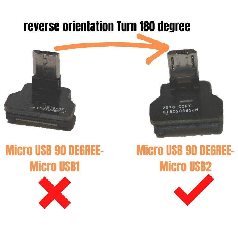 LY tech Short Flat Slim Thin Ribbon FPC Micro USB Male 90 Degree Angled up to Standard USB A Male 90 Degree Angled for sync and Charging Black (30CM Micro USB 2 to Standard USB A Down) 30CM MICRO USB 2 to Standard USB A DOWN