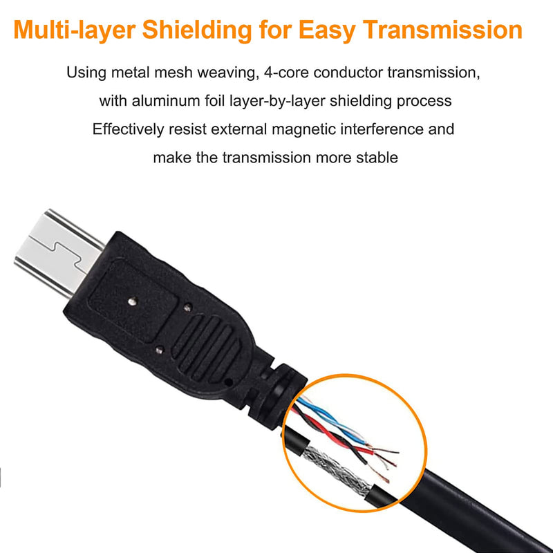 Replacement UC-E4 USB Cable Photo Transfer Cord Compatible with Nikon D610 D7000 D90 D80 D70s D70 D60 D40X D3000 D3100 D100 D200 D300 D1x D1h D2x D2h D2Hs D3 D3s D4 D3X and More(5FT)