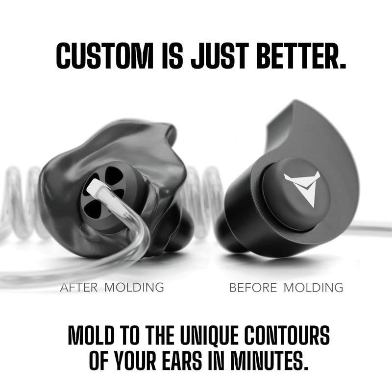 Decibullz 2-Way Surveillance Acoustic Tube Headset, K1 Earpiece Audio Set Compatible with Kenwood K-Plug & Baofeng, Inline PTT Mic, Clear Coil, K-Type 2-Pin (3.5mm & 2.5mm) Jack + Awareness
