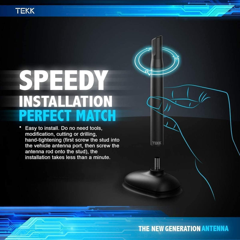 Tekk Short Antenna Compatible with 1998-2026 Motorcycles/Street Glide/Electra Glide/Road Glide/TRI Glide/Roa