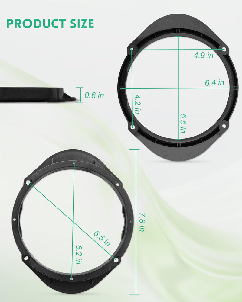 [AUSTRALIA] - 2PCS 5"x7"/6"x8" to 6.5 Speaker Adapter Spacer Fit for Ford Ranger 1993-2011, Fit for Ford Explorer 1991-2014 Lincoln Navigator 1998-2014 Mercury Grand Marquis 1992-2010 