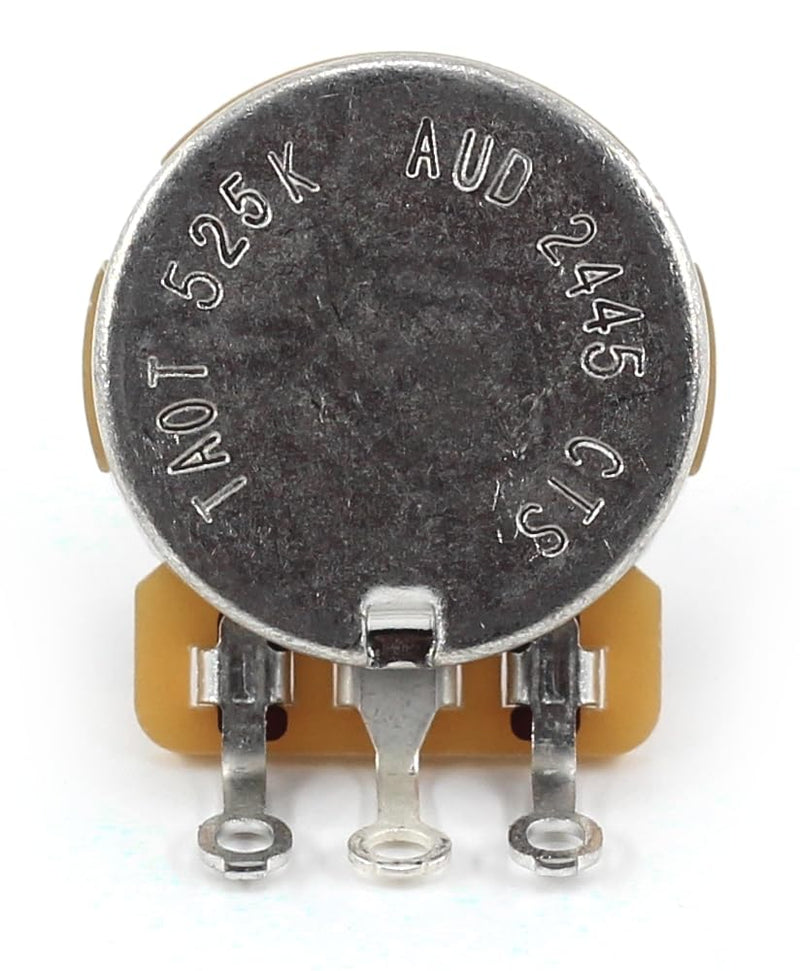 4x TAOT Custom CTS 525K Pots 3/8” Short, 10% Tolerance + 2x Orange Drop .022uf 200V Caps + 14" Buss wire Clear Stamping