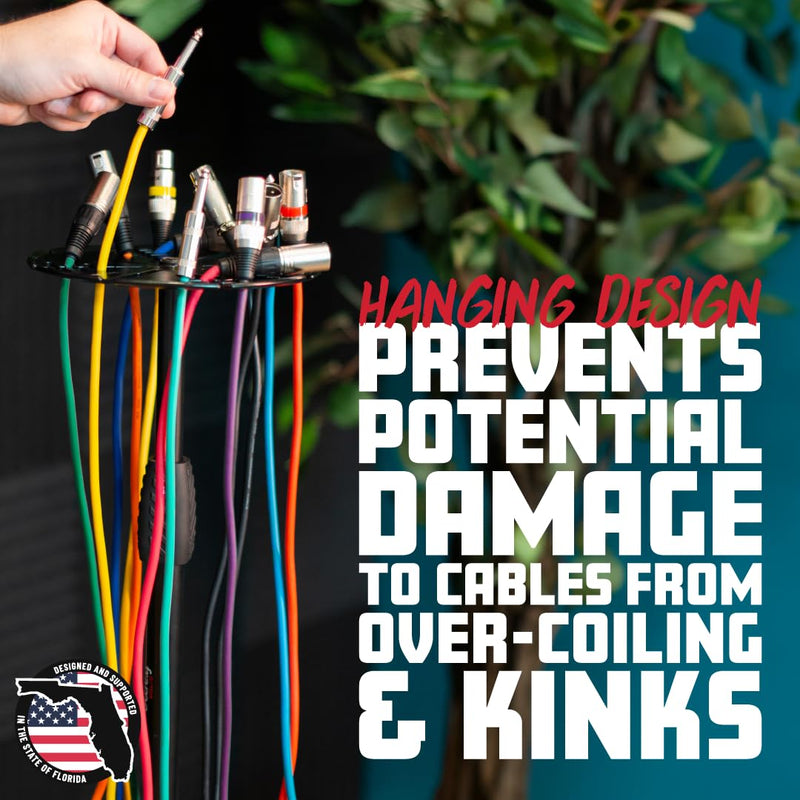 [AUSTRALIA] - Gator Frameworks Microphone Stand Cable Hanger & Organizer, Prevents Cables from Over-Coiling or Kinking (GFW-CABLEHNGRTRAY) 