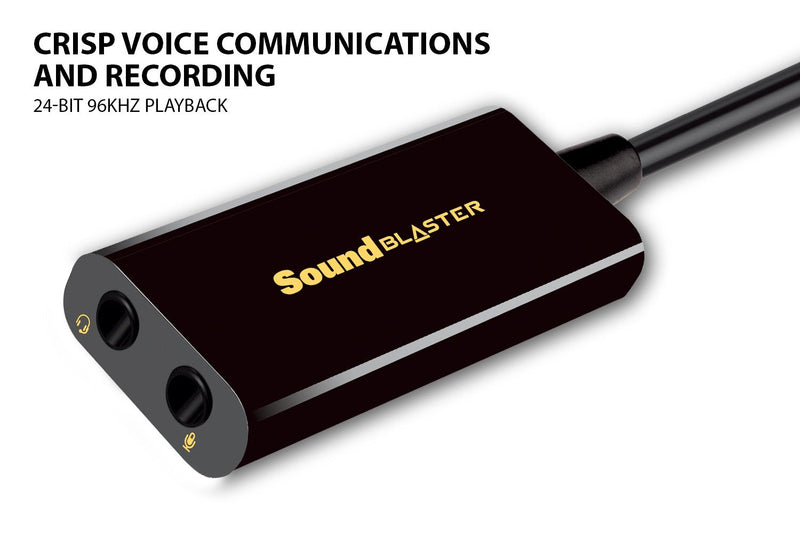Sound Blaster Play! 3, USB Audio Adapter, 24-bit 96kHz Plug & Play | USB DAC, 24-bit/96kHz, Plug-and-Play, PC, Mac, Portable, Audio Upgrade, USB Audio For Windows and Mac