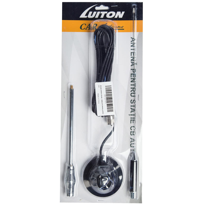CB Antenna 28 inch 27 Mhz CB Radio Antenna Full Kit with Heavy Duty Magnet Mount Mobile/Car Radio Antenna Compatible with President Midland Cobra Uniden Anytone by LUITON Cb Antenna