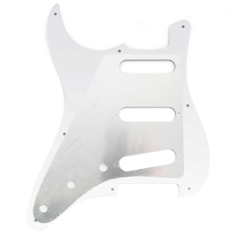 [AUSTRALIA] - Musiclily Pro 8 Holes ST SSS Pickguard for 2008-2019 China Made Squier Classic Vibe SQ CV 50s Reissue Vintage Strat Style Electric Guitar, 4Ply White Pearl 