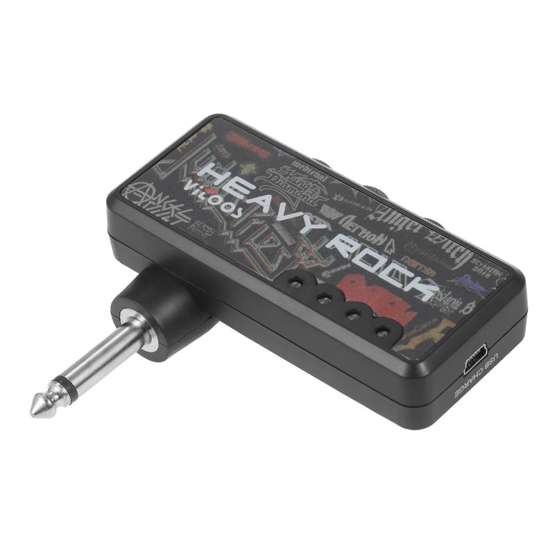 Electric Guitar Plug Mini Headphone Amp Amplifier Heavy Rock Compact Portable