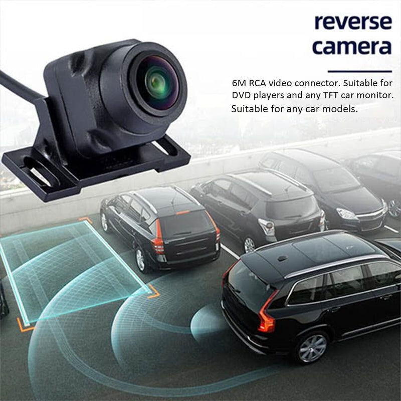 Car Backup Camera - Wide Angle Waterproof Rear View Camera for Vehicles 12-24V - Parking Reverse Assist for Truck, SUV, RV, Pickup - Universal Fit - RCA Video Cable